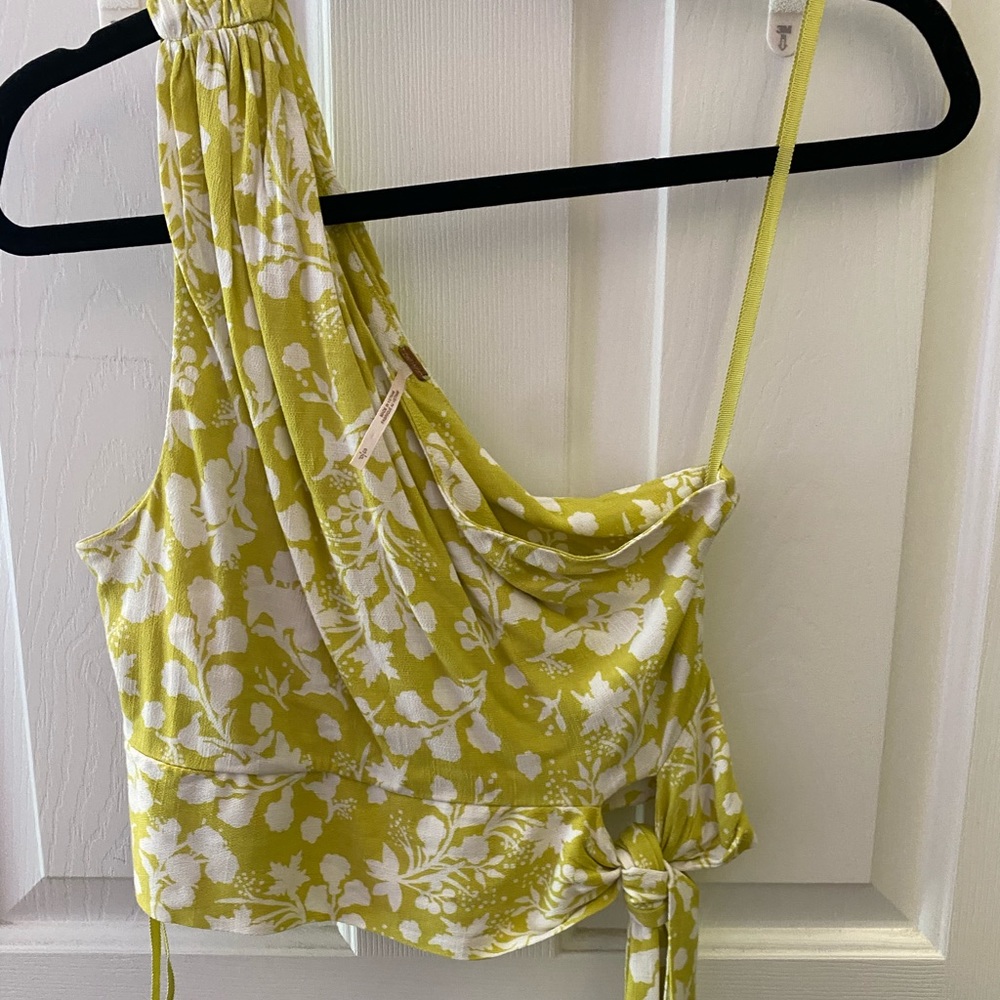 Free people one shoulder crop top